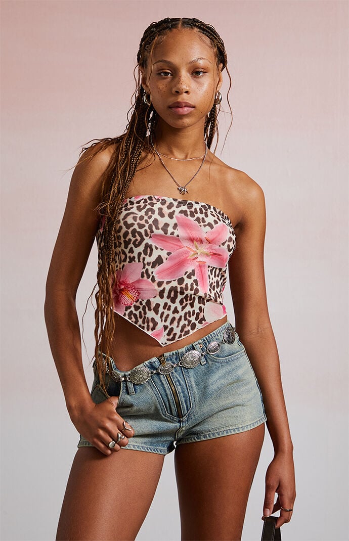 Third Charm Jensen Printed Bandana Top
