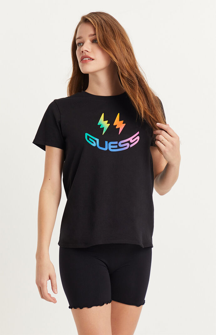 Guessguess Womens X J Balvin Smile T Shirt Black Size Small Dailymail