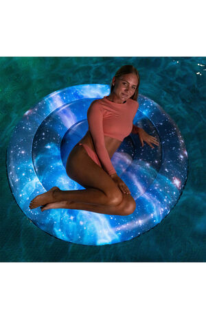 Illuminated LED Jumbo Inflatable Butterfly Nebula Galaxy Island Pool Raft image number 2