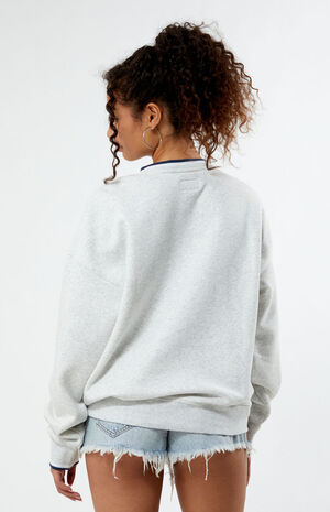 Retro V-Neck Oversized Sweatshirt image number 4