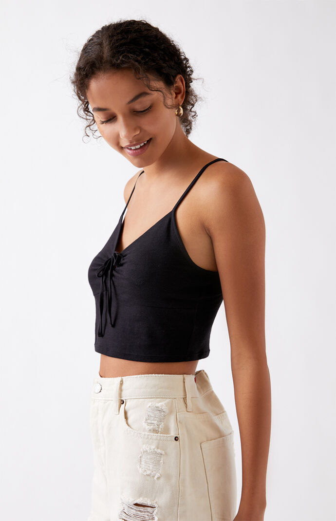 Everything Tie Front Tank Top