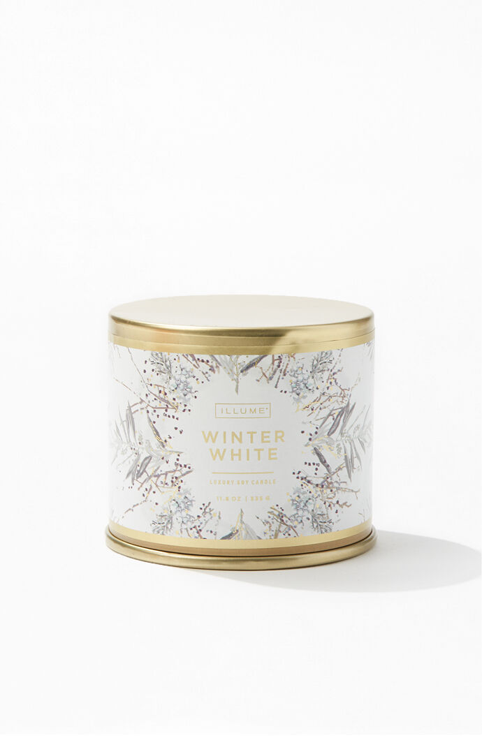 Illume Large Winter White Candle Tin Pacsun