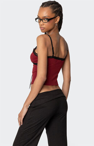 Llena Lace Trim Tank Top image number 5