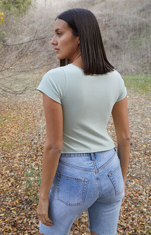 Green Tie Front Top image number 4