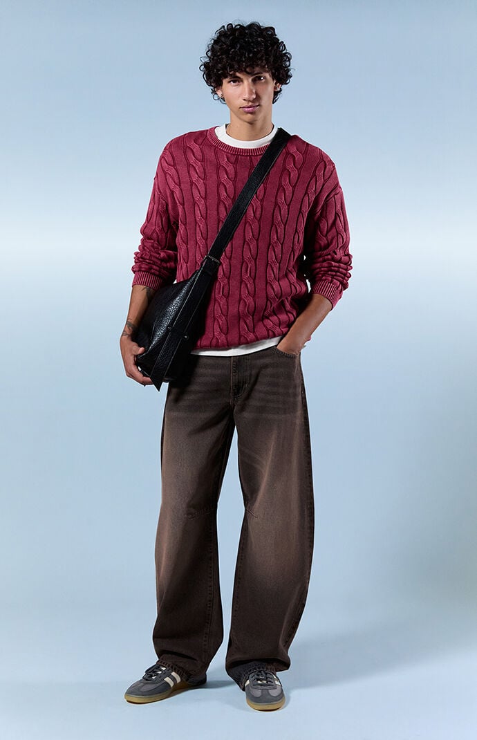Pacsun Mason Baggy Barrel Jeans Brown