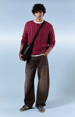 Mason Baggy Barrel Jeans Brown image number 1