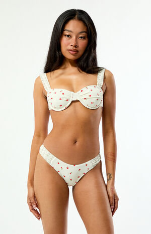Floral Textured Underwire Bralette Bikini Top image number 2