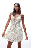 Eco Smocked Waist Mini Dress Eco Smocked Waist Mini Dress image number null