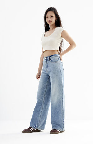 Cali Baggy Boyfriend Jeans Medium Indigo