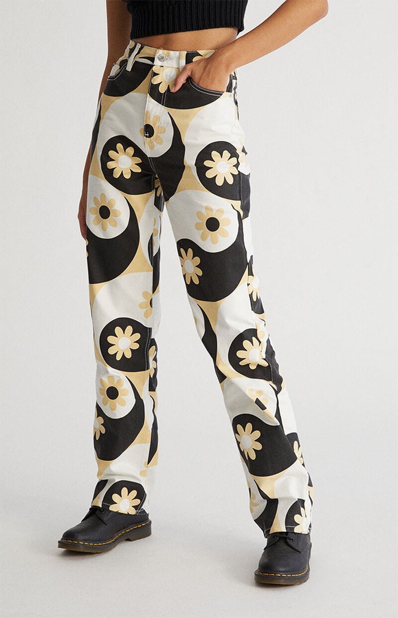 PacSun Eco Flower Yin & Yang Boyfriend Jeans