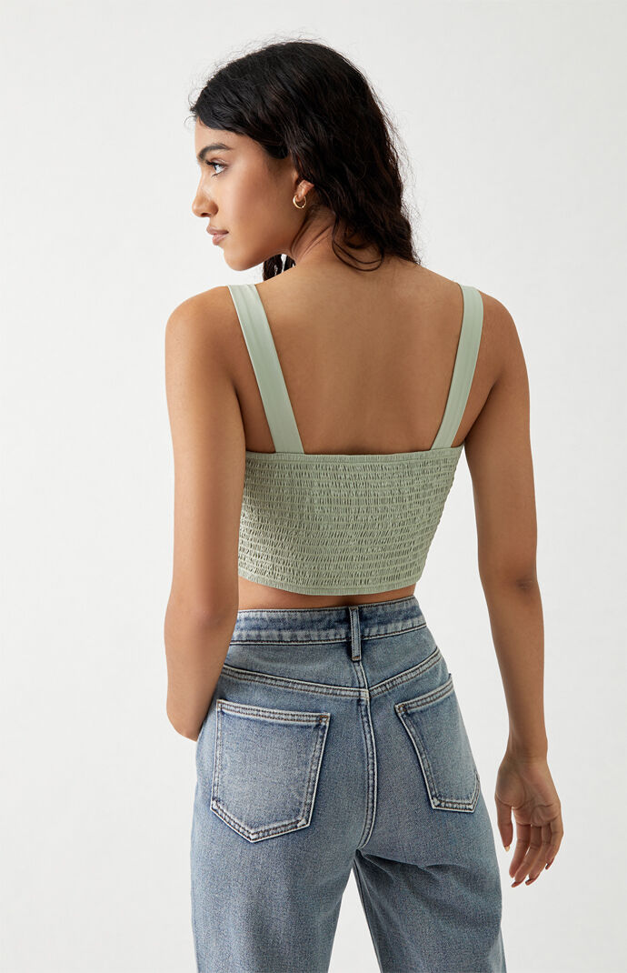 Tie Front Bustier Tank Top