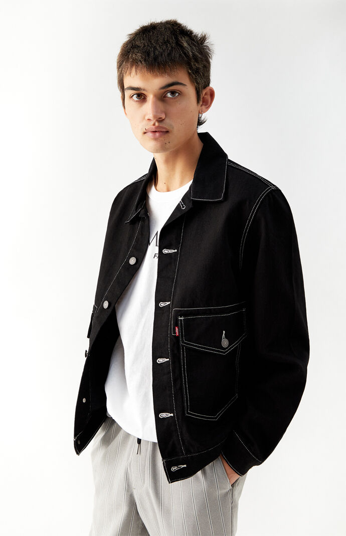 Black At Work Trucker Jacket