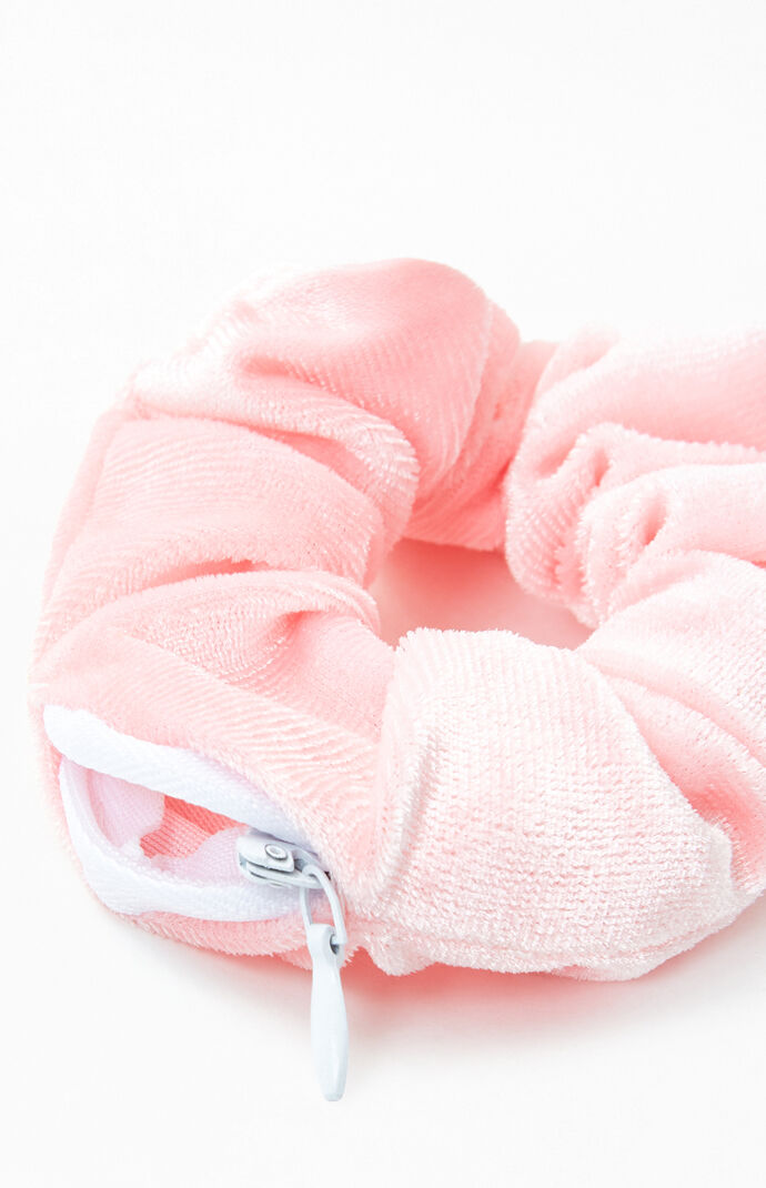Pink Zipper Scrunchie