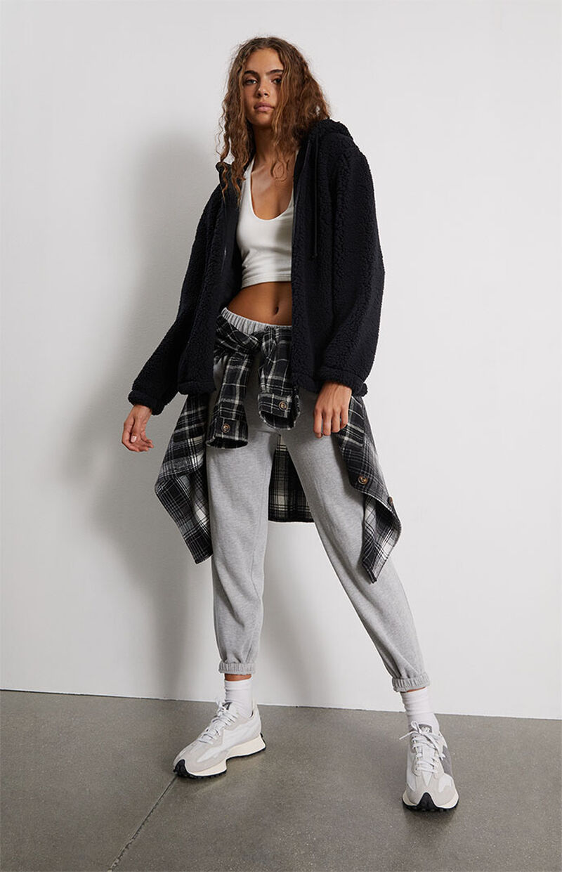 PacSun Sherpa Full Zip Hoodie PacSun