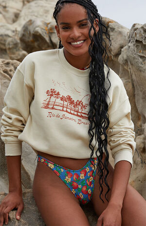 Brazil Palm Trees Crew Neck Sweatshirt image number 1