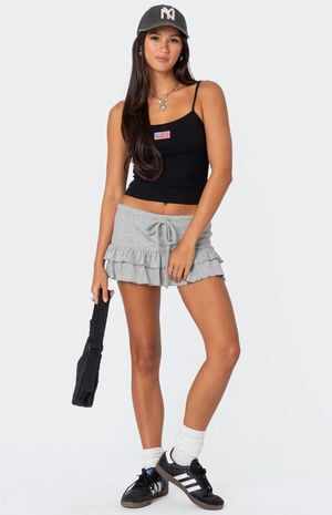 Delia Ruffled Terry Mini Skort image number 1