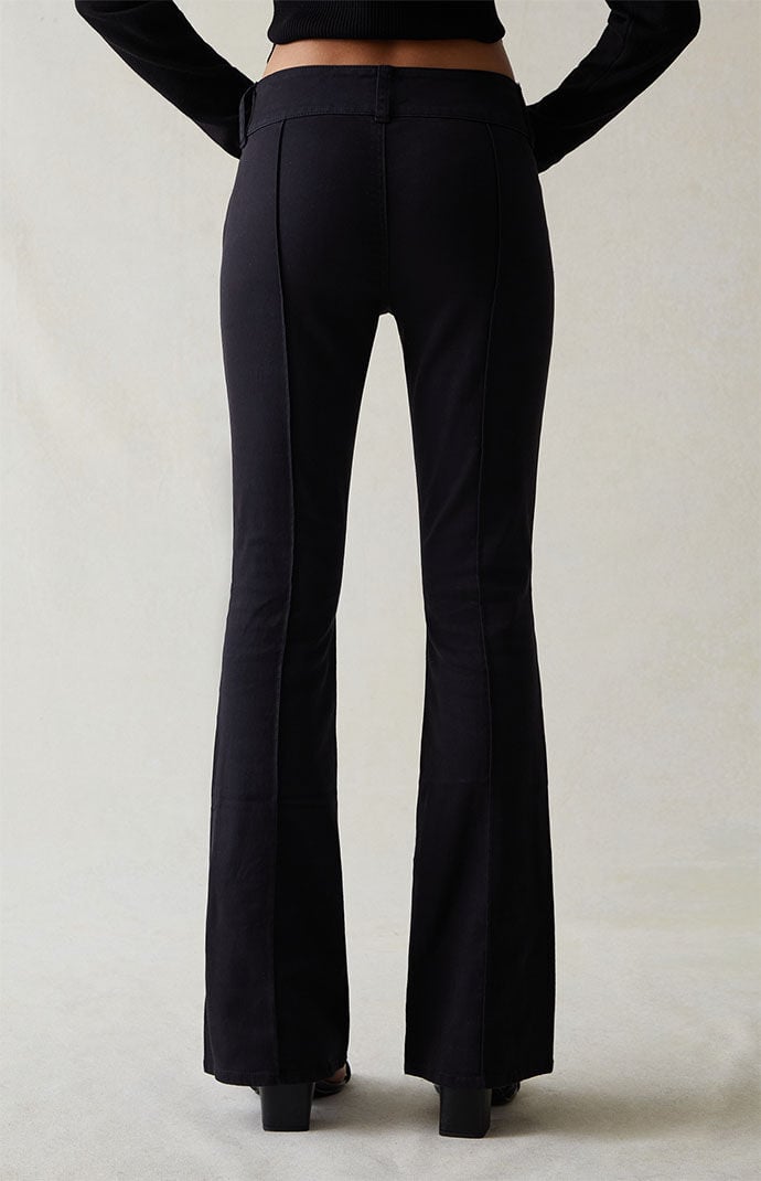 PacSun Stretch Black Low Rise Flare Pants | PacSun