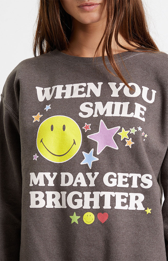 Pacsun smiley face sweatshirt top