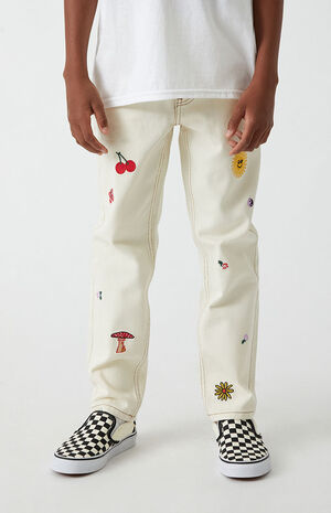Embroidered Straight Leg Jeans image number 2