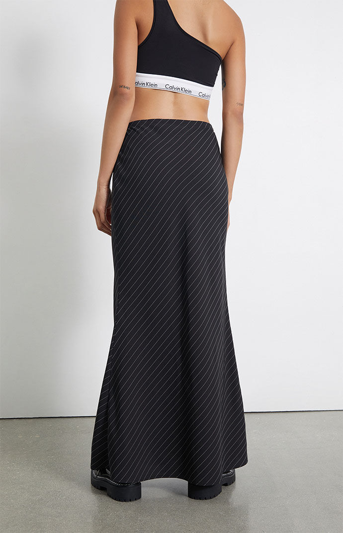 Striped skirt long sales