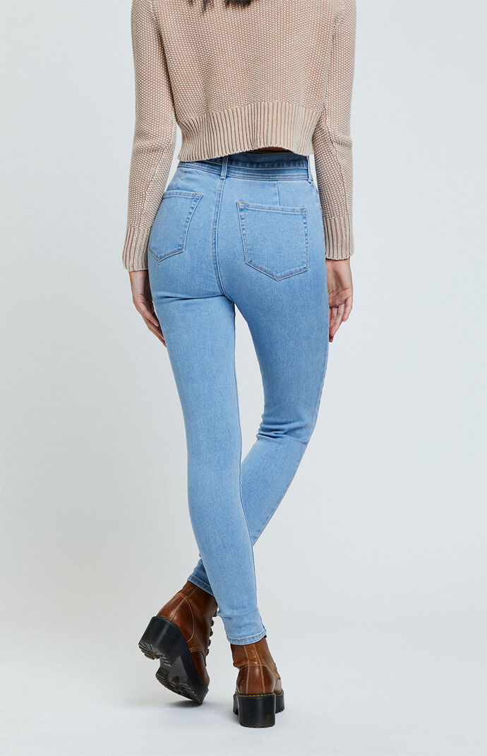 PacSun Nina Blue Super High Waisted Jeggings | PacSun