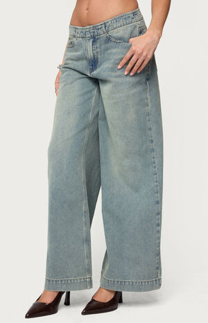 Saffie No Waistaband Low Rise Baggy Jeans image number 2