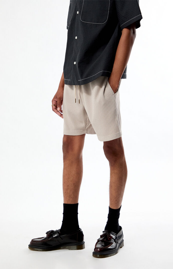 Pacsun Heather Gray Waffle Knit Shorts | Pacsun