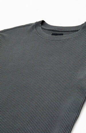 Dark Gray Boxy Waffle T-Shirt image number 2