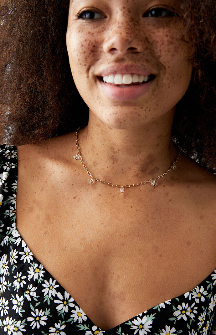 Clear Butterfly Necklace