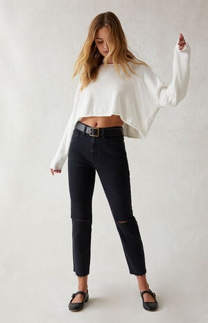Stretch Black Ripped Vintage Skinny Jeans