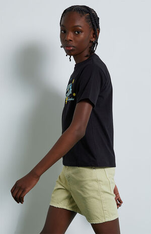 Eco Green Denim Shorts image number 5