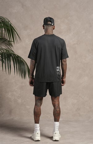 Black N.R.G. Grunge Cropped Oversized T-Shirt image number 4