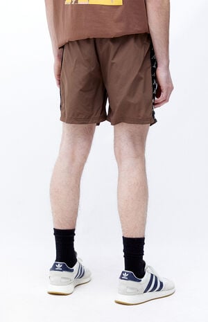 Brown Banda Coney Nylon Active Shorts image number 4