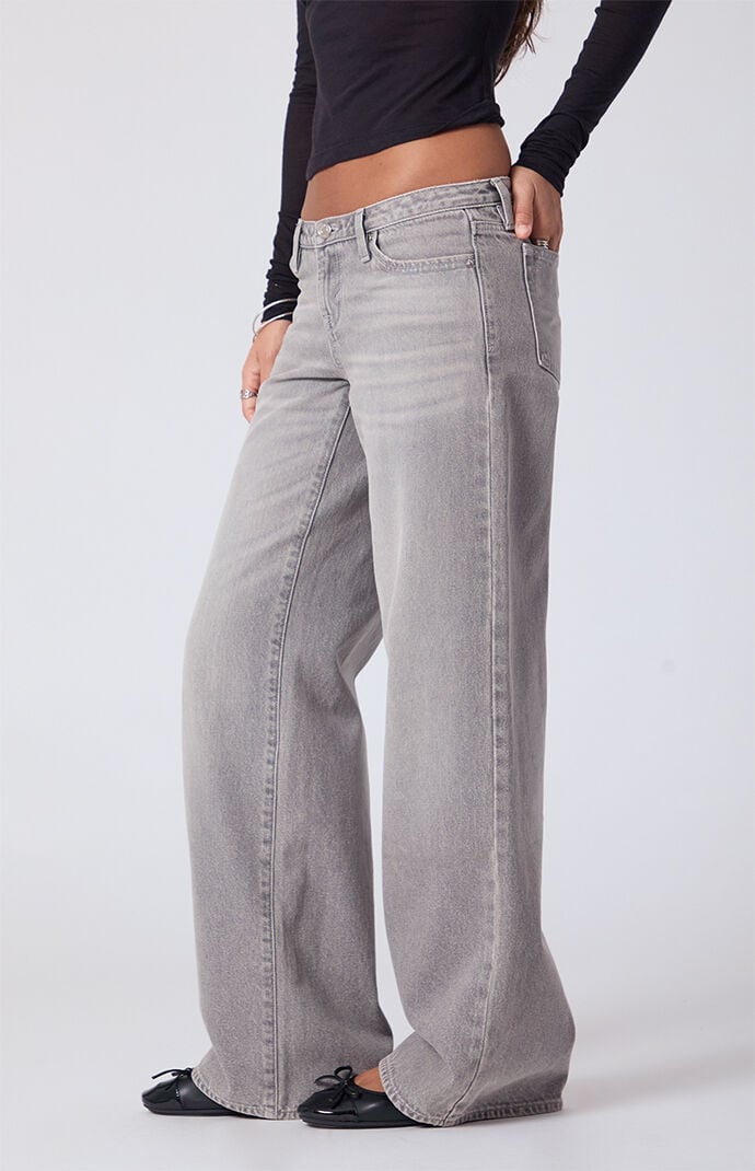 Pacsun Kaia Ultimate Low Rise Baggy Jeans Gray