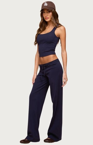 Linda Ribbed Scoop Neck Tank Top image number 4