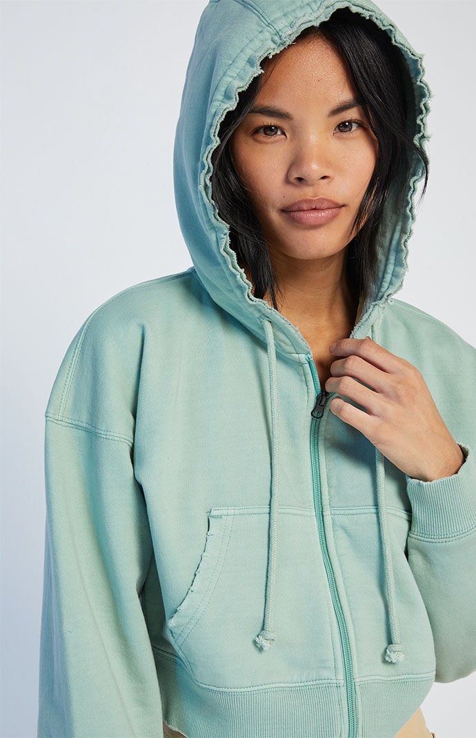 PacSun Betty Full Zip Cropped Hoodie PacSun