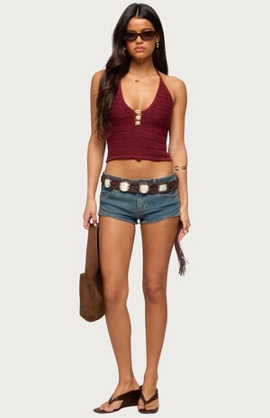 Backless Coastal Charm Crochet Top image number 5