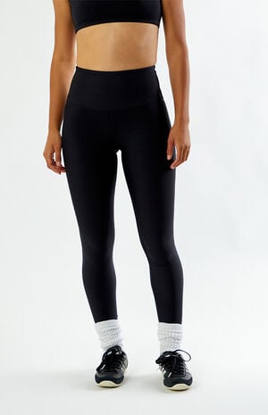 Active Black High Waisted Leggings image number 2
