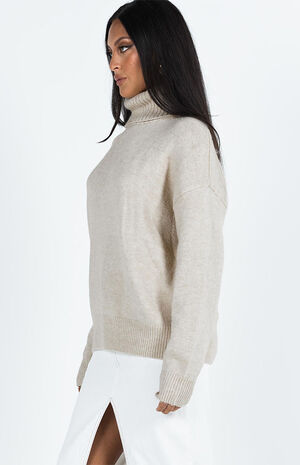 Eco Oatmeal Oswin Turtleneck Sweater image number 4