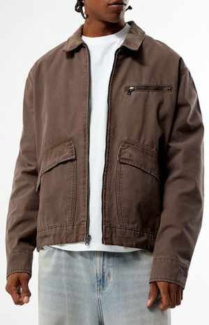Brown Washed Canvas Jacket image number 2