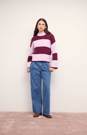 Freja Striped Chunky Knit Sweater image number 2