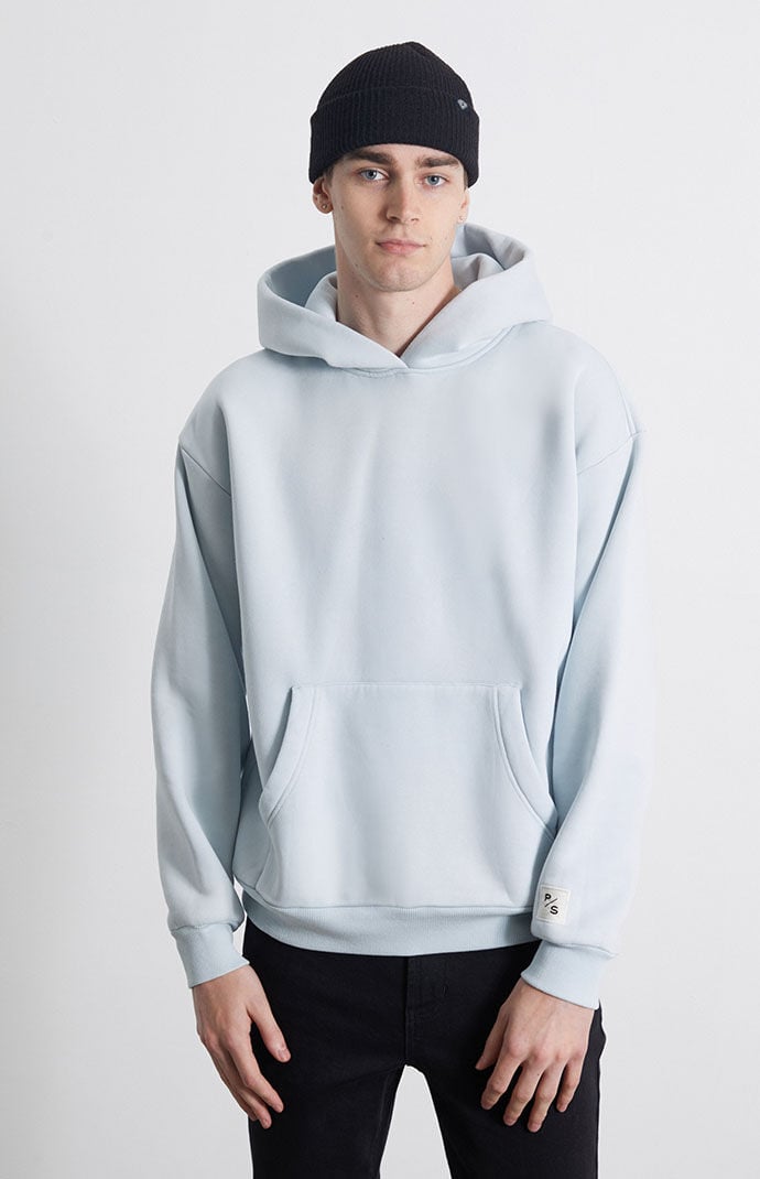 Light Blue Solid Hoodie