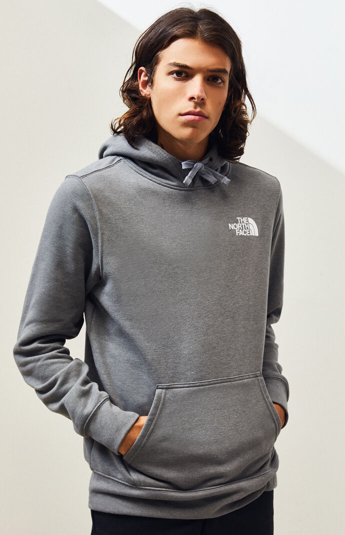 Heather Grey Red Box Pullover Hoodie