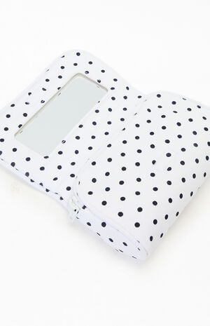 White Polka Dot Makeup Bag image number 2