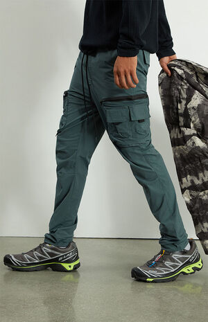 Dark Green Slim Cargo Pants image number 3