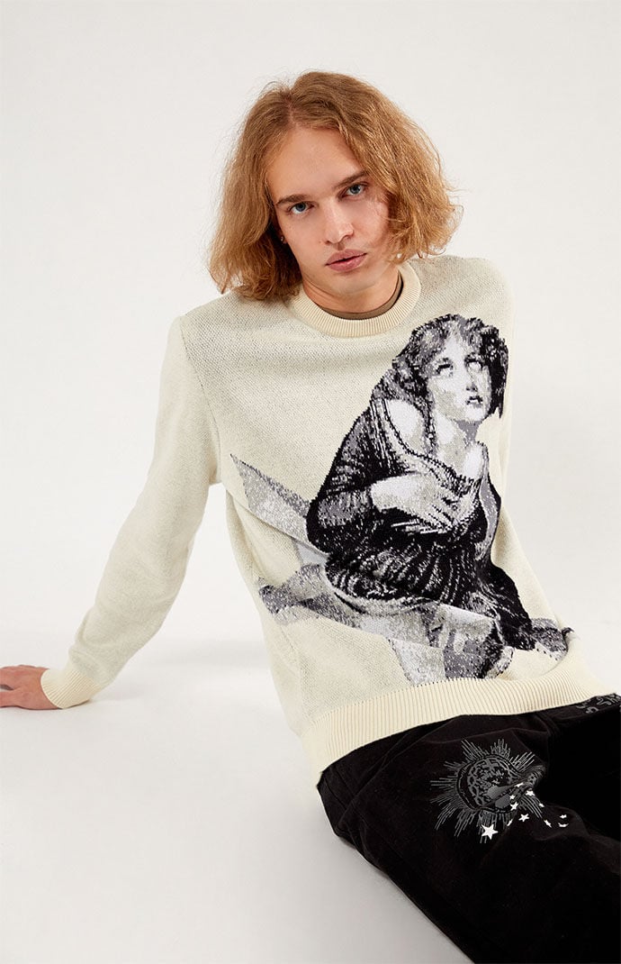 【内祝い】 HUF PacSun | Sweater Neck Crew Girl Star Pumpkins Smashing x トップス