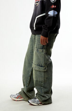 Blake Extreme Baggy Jeans Cargo Medium Blue Tint image number 3