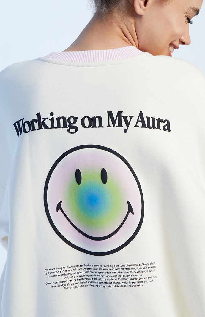 Smiley Aura Crew Neck Sweatshirt