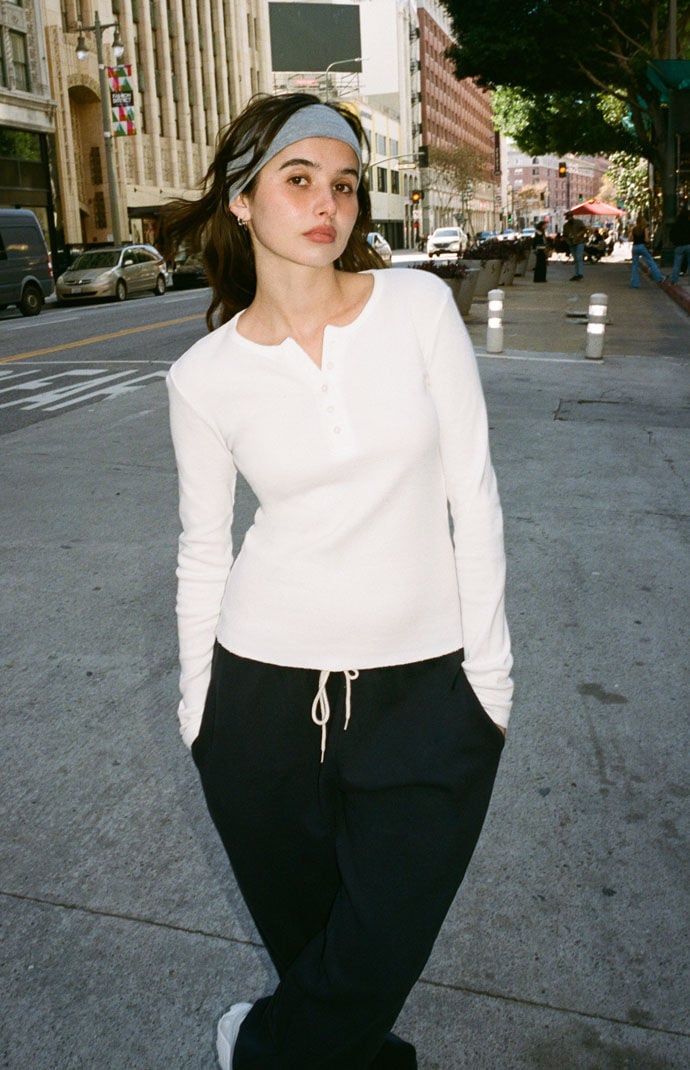 White thermal long sleeve on sale