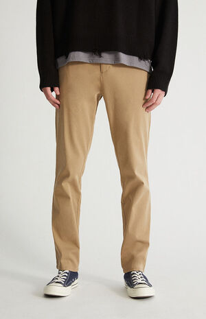 Khaki Slim Chino Comfort Stretch Pants image number 2